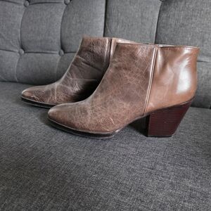 Rachel Comey Two-Tone Brown Leather Ankle Booties